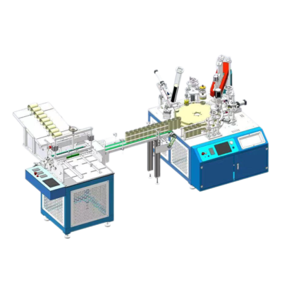 AT9 paper tube labeling and crimping and capping all-in-one machine